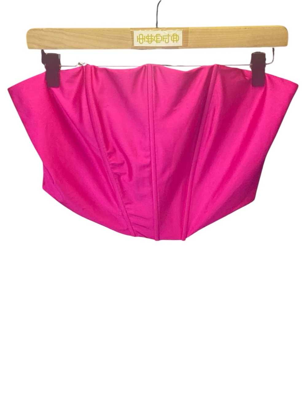 Love J Strapless Corset Top - Hot Pink size Large
